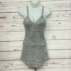 Better Be ribbed marled gray‎ Henley tank